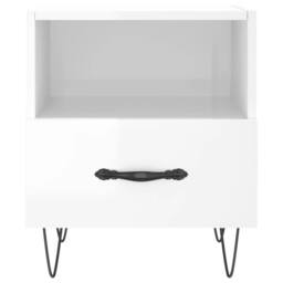 Berkfield Home Bedside Cabinets 2 pcs High Gloss White 40x35x47.5 cm Engineered Wood - thumbnail 7
