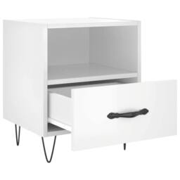Berkfield Home Bedside Cabinets 2 pcs High Gloss White 40x35x47.5 cm Engineered Wood - thumbnail 5