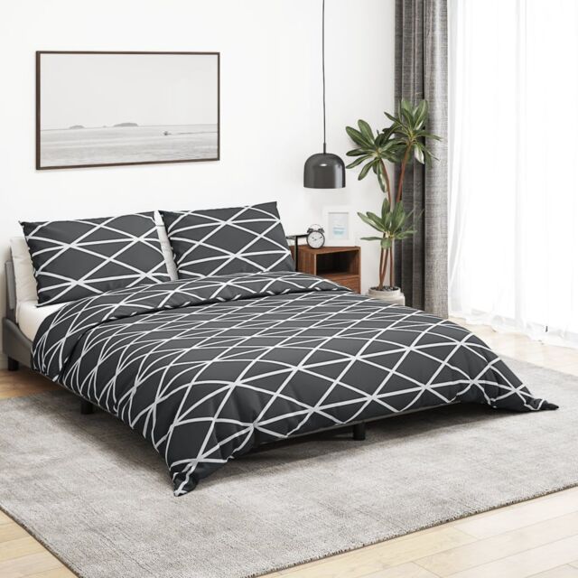 Berkfield Home Duvet Cover Set Grey 140x200 cm Cotton - image 1