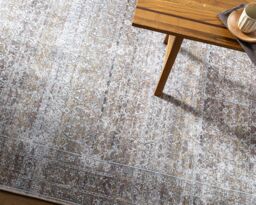 Livabliss Our Pnw Home Rainier-Washable Brown Beige Traditional Vintage Living Rug in Dark Brown - Size: 160 cm x 220 cm - thumbnail 7