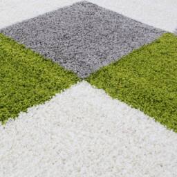 THE RUGS Soft Green Ivory High Pile Shaggy Rugs & Runners Living Room - Size: 160 cm x 230 cm - thumbnail 3