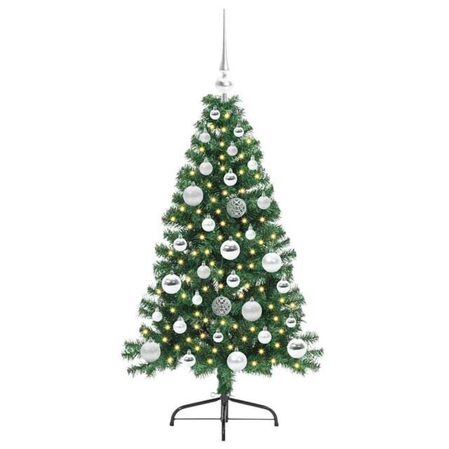 Berkfield Home Beautiful Artificial Pre-lit Christmas Tree Green 120 cm PVC - image 1