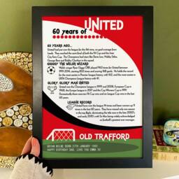 Afewhometruths Personalised 60th Birthday Gift Framed Print For Football Fans - thumbnail 2