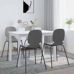 Berkfield Home Dining Table White 114x71x75 cm Solid Rubber Wood - Size: 114 x 71 x 75 cm - thumbnail 2