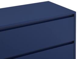 Vente-unique 6-Drawer Chest Of Drawers - MDF & Metal - Gloss Blue & Gold - thumbnail 8