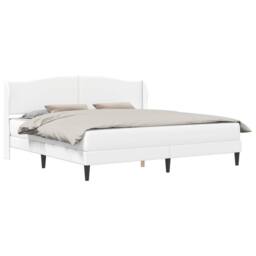 Berkfield Home Bed Frame with Headboard White 180 x 200 cm Faux Leather - thumbnail 2