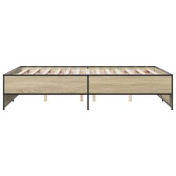 Berkfield Home Bed Frame without Mattress Sonoma Oak 120x200 cm in Light Tan - Size: Small Double - thumbnail 5