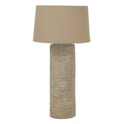 Lemon Pavilion Furniture and Decor Tall Tuscan Lamp - Ceramic - L24 x W24 x H83 cm - Brown in Light Brown