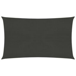 Berkfield Home Sunshade Sail 160 g/m ² Anthracite 2.5x5 m HDPE in Black - thumbnail 1