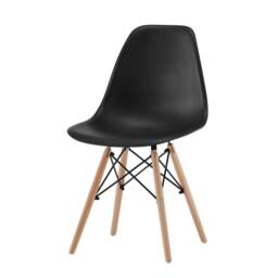 Comfy Living Ltd 5 Piece Dining Set With Round White Wooden Top & 4 Black Chairs With Metal Detailing - thumbnail 6