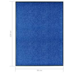 Berkfield Home Pliable Doormat Washable Blue 90x120 cm - thumbnail 6