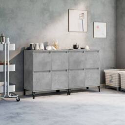 Berkfield Home Sideboard 2 pcs Concrete Grey 60x35x70 cm Engineered Wood - Size: 60 x 35 x 70 cm - thumbnail 2