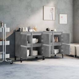 Berkfield Home Sideboard 2 pcs Concrete Grey 60x35x70 cm Engineered Wood - Size: 60 x 35 x 70 cm - thumbnail 1