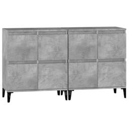 Berkfield Home Sideboard 2 pcs Concrete Grey 60x35x70 cm Engineered Wood - Size: 60 x 35 x 70 cm - thumbnail 6