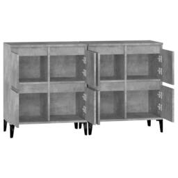 Berkfield Home Sideboard 2 pcs Concrete Grey 60x35x70 cm Engineered Wood - Size: 60 x 35 x 70 cm - thumbnail 7