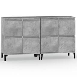 Berkfield Home Sideboard 2 pcs Concrete Grey 60x35x70 cm Engineered Wood - Size: 60 x 35 x 70 cm - thumbnail 3