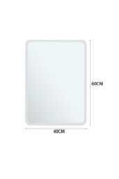 Living and Home Modern Beveled Edge Frameless Rounded Rectangle Wall Mirror in Silver - Size: Small - thumbnail 6