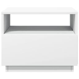 Berkfield Home Modern Coffee Table with LED Lights White 50x49x40 cm - Size: 50 x 49 x 40 cm - thumbnail 7