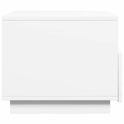 Berkfield Home Modern Coffee Table with LED Lights White 50x49x40 cm - Size: 50 x 49 x 40 cm - thumbnail 8