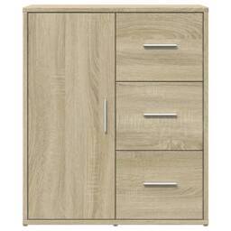 Berkfield Home Sideboard Sonoma Oak 60x31x70 cm Engineered Wood in Light Oak - Size: 60 x 31 x 70 cm - thumbnail 5