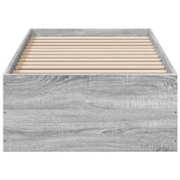 Berkfield Home Modern Bed Frame Frame Grey Sonoma 75x190 cm Small Single Wood - thumbnail 4