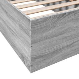 Berkfield Home Modern Bed Frame Frame Grey Sonoma 75x190 cm Small Single Wood - thumbnail 8