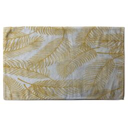 Benjamin Tate Design Golden Leaves Soft Bath Towel in Gold - thumbnail 1