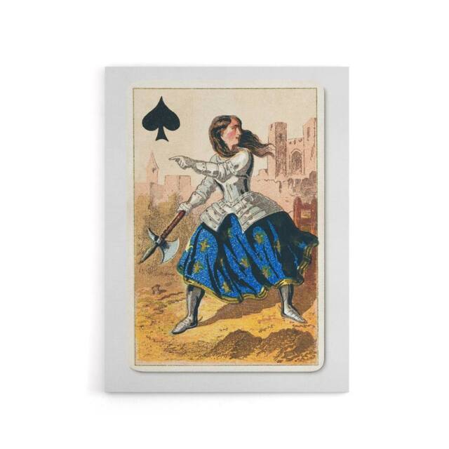 "Artery8 E Le Tellier Joan of Arc Queen of Spades Canvas Wall Art Print - Size: W12"" x H16""" - image 1