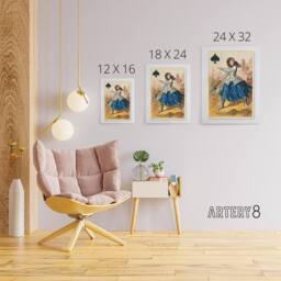 "Artery8 E Le Tellier Joan of Arc Queen of Spades Canvas Wall Art Print - Size: W12"" x H16""" - thumbnail 4
