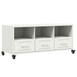 Berkfield Home TV Cabinet White 100.5x39x43.5 cm Steel - thumbnail 2