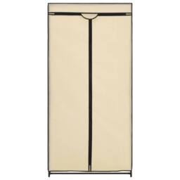 Berkfield Home Wardrobe Cream 75x50x160 cm - Size: 75 x 50 x 160 cm - thumbnail 4