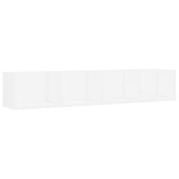 Berkfield Home Durable CD Wall Shelf White 100x18x18 cm Engineered Wood - Size: 100 x 18 x 18 cm - thumbnail 3