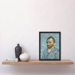 Artery8 Vincent van Gogh Framed Wall Art Print Artist 1889 Self Portrait in Blue - Size: A4 - thumbnail 2