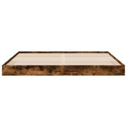 Berkfield Home Bed Frame Frame Smoked Oak 180x200 cm Super King Wood in Brown - thumbnail 4