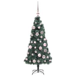Berkfield Home Elegant Artificial Pre-lit Christmas Tree with Ball Set Green 120 cm - thumbnail 4