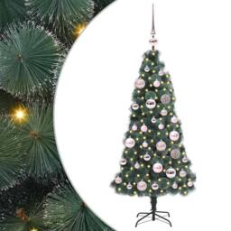 Berkfield Home Elegant Artificial Pre-lit Christmas Tree with Ball Set Green 120 cm - thumbnail 3