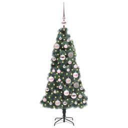 Berkfield Home Elegant Artificial Pre-lit Christmas Tree with Ball Set Green 120 cm - thumbnail 1