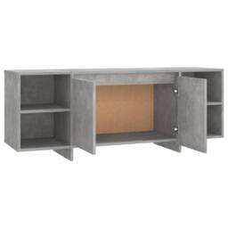 Berkfield Home TV Cabinet Concrete Grey 130x35x50 cm Engineered Wood - Size: 130 x 35 x 50 cm - thumbnail 6