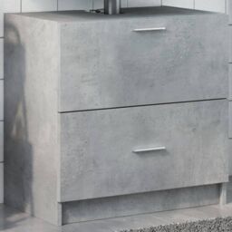 Berkfield Home Sink Cabinet Concrete Grey 59x37x59 cm Engineered Wood - Size: 59 x 37 x 59 cm - thumbnail 1