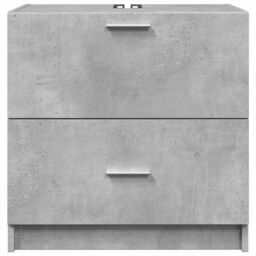 Berkfield Home Sink Cabinet Concrete Grey 59x37x59 cm Engineered Wood - Size: 59 x 37 x 59 cm - thumbnail 4