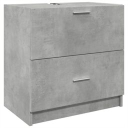 Berkfield Home Sink Cabinet Concrete Grey 59x37x59 cm Engineered Wood - Size: 59 x 37 x 59 cm - thumbnail 2