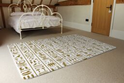Benjamin Tate Design Acient Egyptian Heiroglyphs Rug in Natural - Size: Large - thumbnail 3