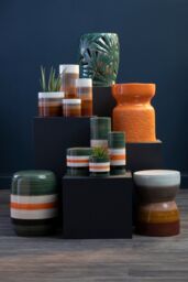Orsina Sorrell Small Multicoloured Ceramic Vase in Brown - thumbnail 3