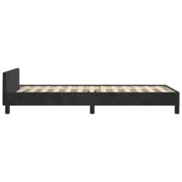 Berkfield Home Bed Frame with Headboard Black 90x190cm Single Velvet - thumbnail 6