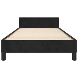 Berkfield Home Bed Frame with Headboard Black 90x190cm Single Velvet - thumbnail 5