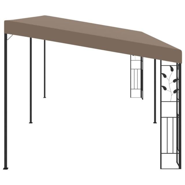 Berkfield Home Durable Wall-mounted Gazebo 6x3x2.5 m Taupe - image 1