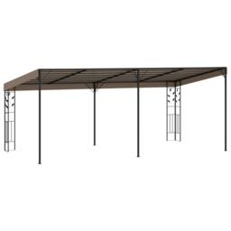Berkfield Home Durable Wall-mounted Gazebo 6x3x2.5 m Taupe - thumbnail 4