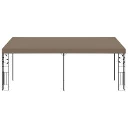Berkfield Home Durable Wall-mounted Gazebo 6x3x2.5 m Taupe - thumbnail 3