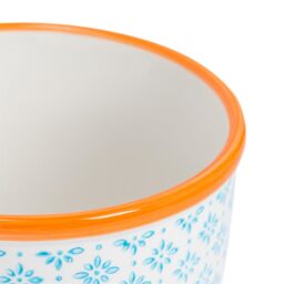 Nicola Spring Hand-Printed Plant Pot - 14cm in Blue - thumbnail 4