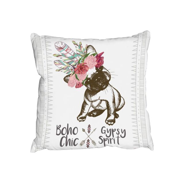 Benjamin Tate Design Cushions - portrait of french bulldog puppy (Cushion)